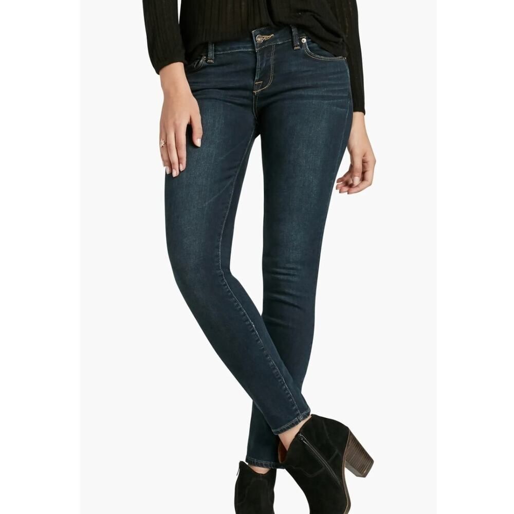 Lucky Brand Lolita Mid-Rise Skinny Ankle Jeans‎ Curvy Size 6/28 Dark Wash